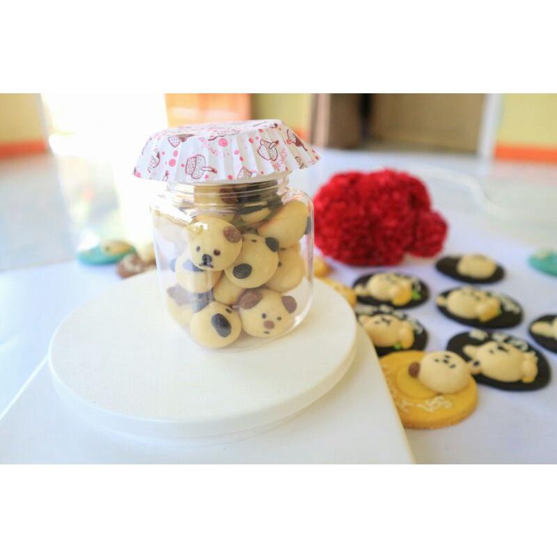 

mini batter cookies//kue kering//cookies MINI kepala beruang batter cookies netto 100 gr