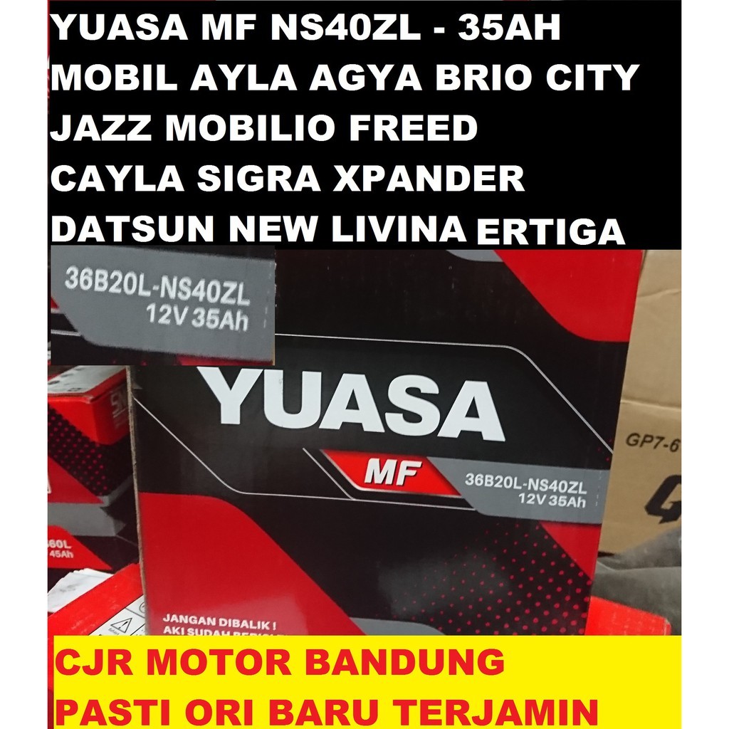 Aki Accu Kering MF YUASA NS40ZL aki mobil JAZZ CITY MOBILIO XPANDER Calya Sigra New Livina BRV