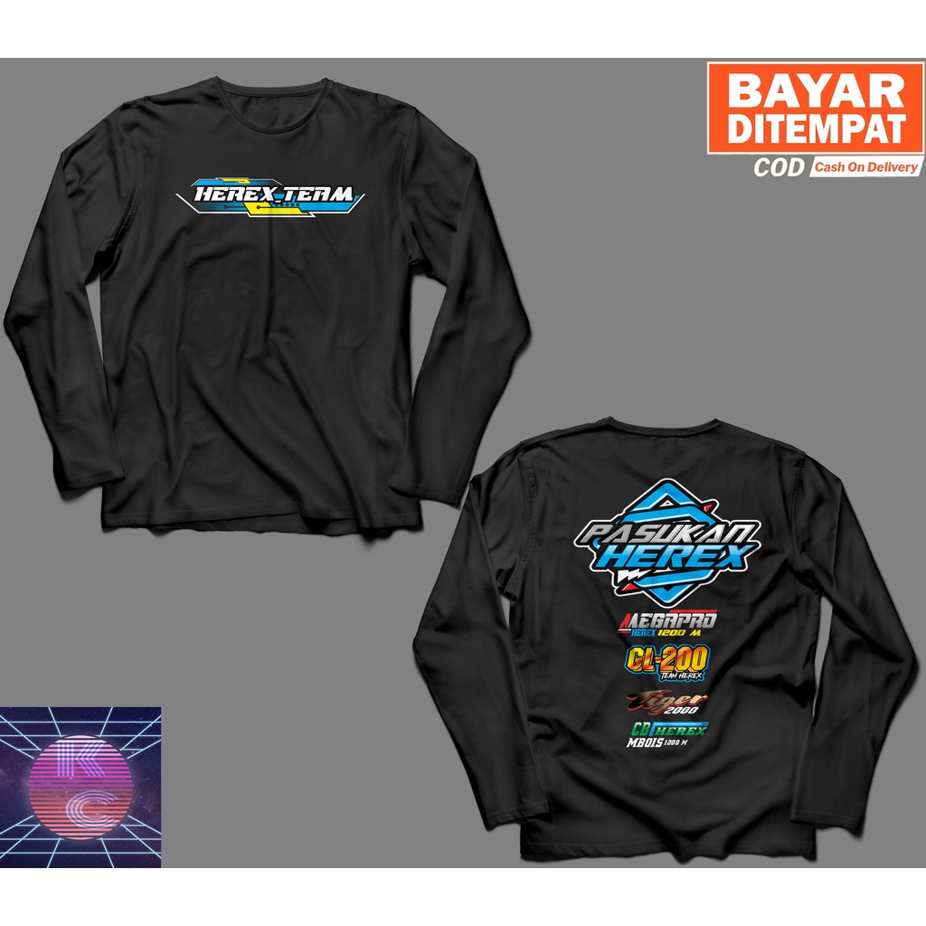 KAOS LENGAN PANJANG TEAM HEREX BIG SIZE JUMBO KAOS HEREX PRIA WANITA