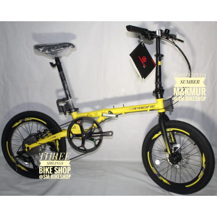 SEPEDA LIPAT PACIFIC FLUX 3.0 20 INCH WARNA BANANA YELLOW
