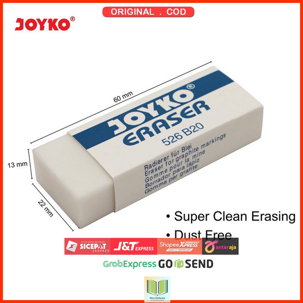 

Joyko Eraser 526-B20 (White)