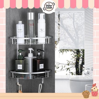 DapurCantik Rak  Sudut Kamar  Mandi  Stainless  Toilet  Rack 