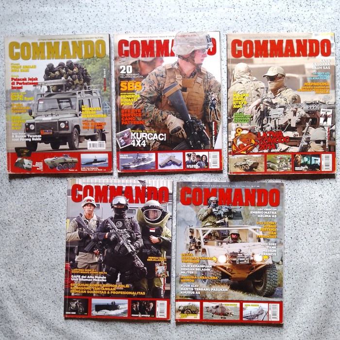 Buku Cabutan Majalah COMMANDO, MAHALNYA SEBUAH KEMANDIRIAN, KURCACI 4X4, NAPNDUMA OPERASI GABUNGAN, 