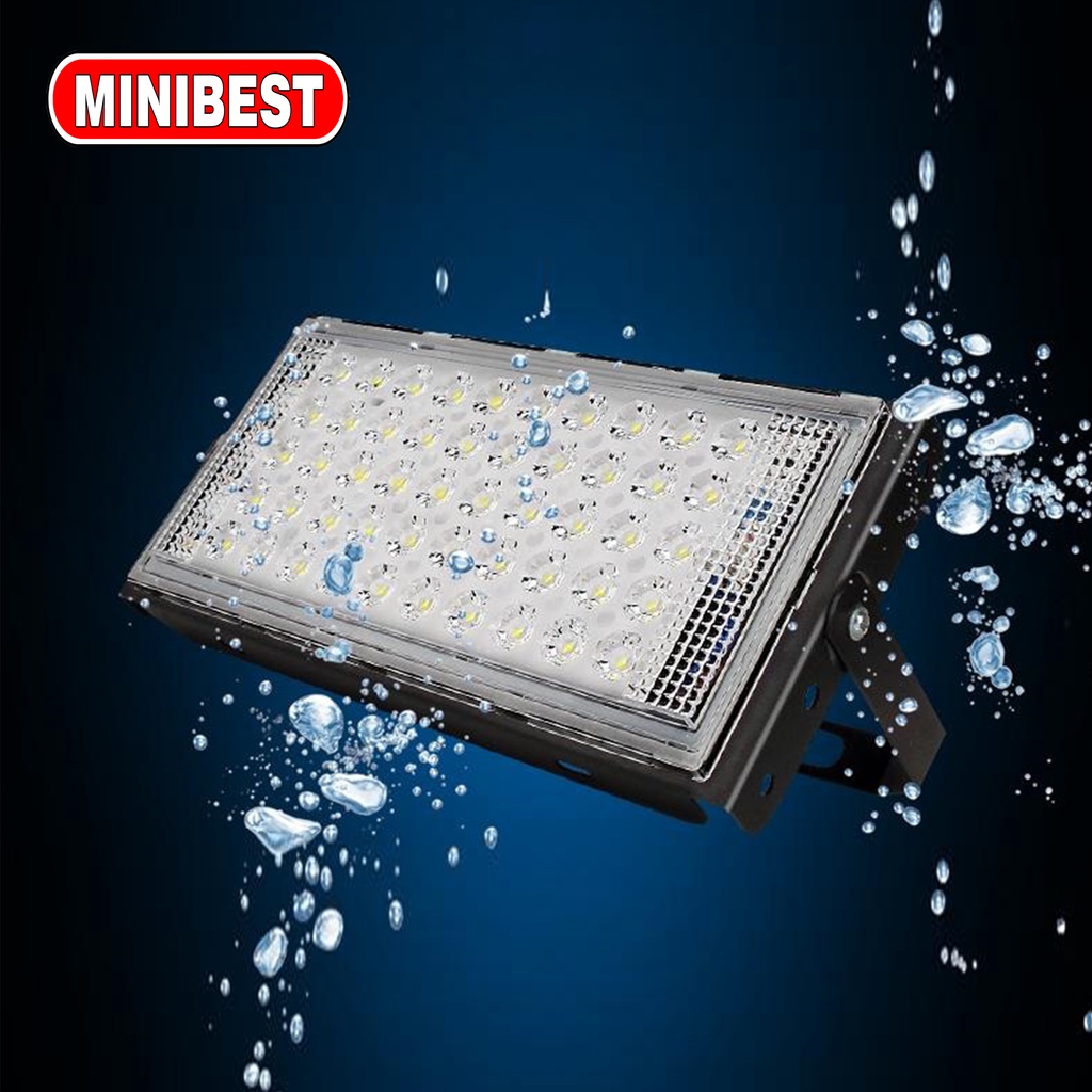 LAMPU SOROT / TEMBAK LED SLIM 50 WATT / 50W RGB LED FLOODLIGHT50 WATT AC 220V kap sorot 7072 (mb555)