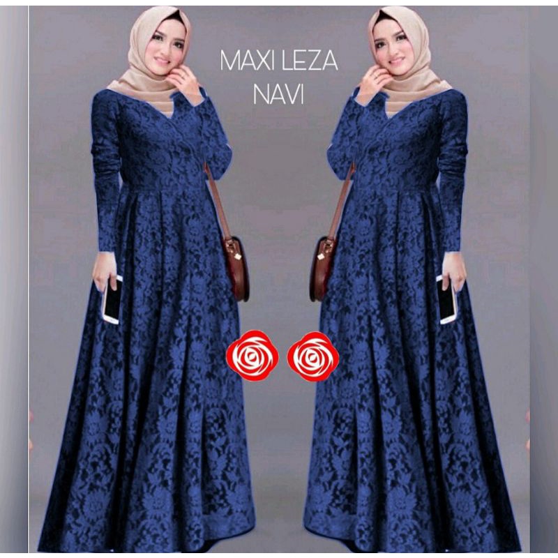 GAMIS BRUKAT MAXI LEZA/Brukat Tulang Premium.  M L XL XXL