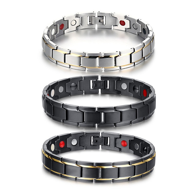 Gelang cowok cewek / gelang pria wanita / Gelang kesehatan titanium nano magnet energi GP013