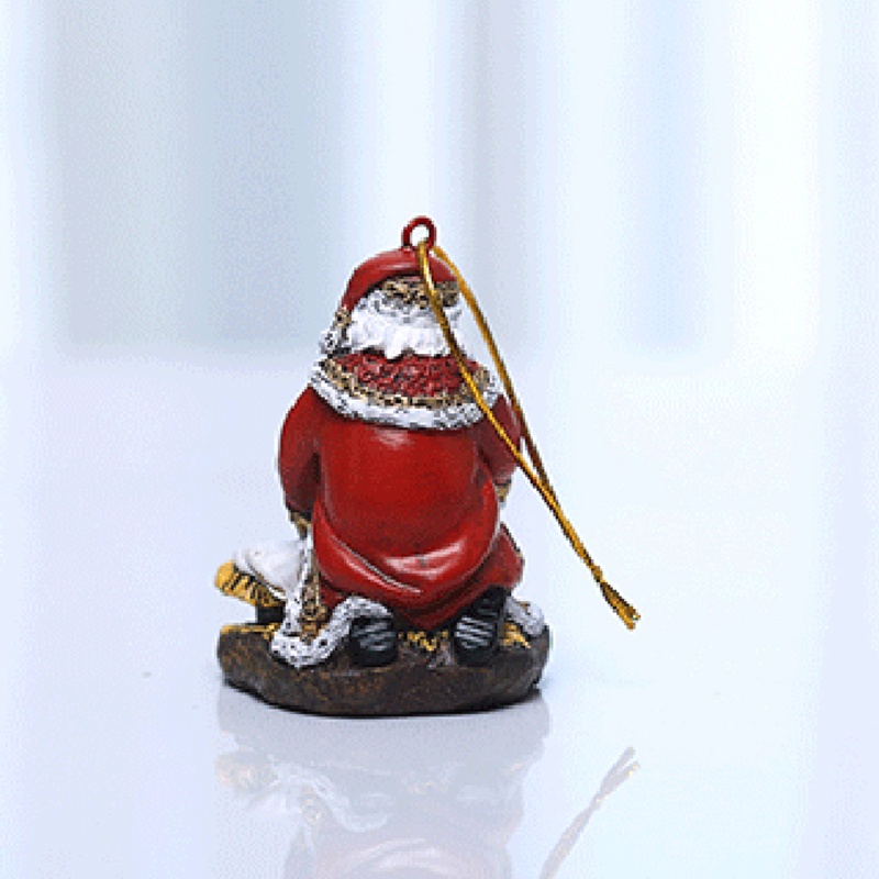 Ornamen Gantung Bentuk Santa Claus Bahan Resin Untuk Dekorasi Pohon Natal