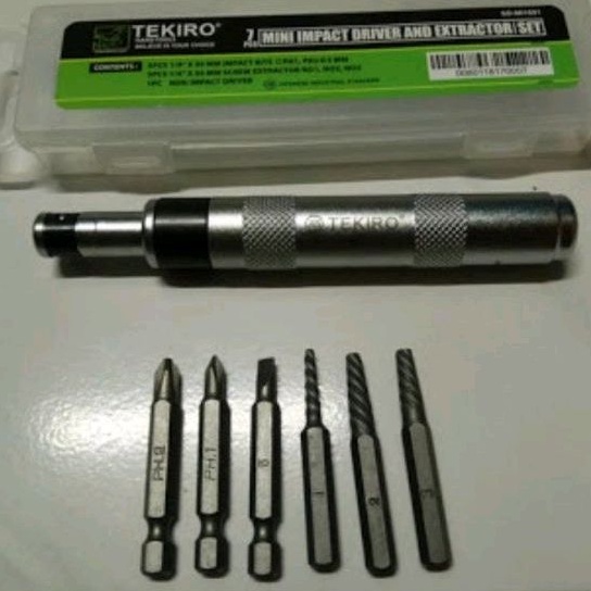 Obeng Ketok 7Pcs Mini Tekiro / Mini Tap Impact Driver &amp; Extractor