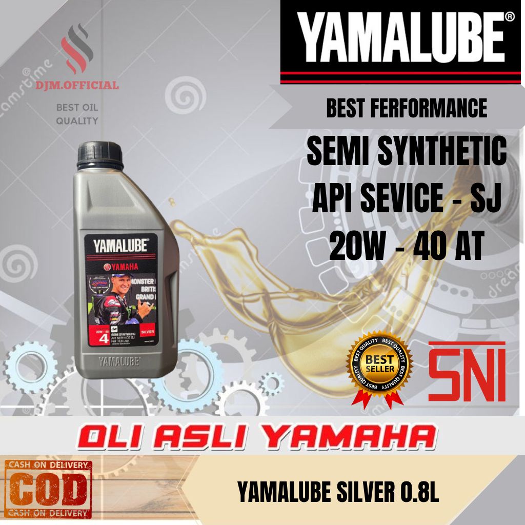 OLI MESIN YAMAHA OLI YAMALUBE SILVER 800ML SJ 20W-40 JASO MA ORIGINAL