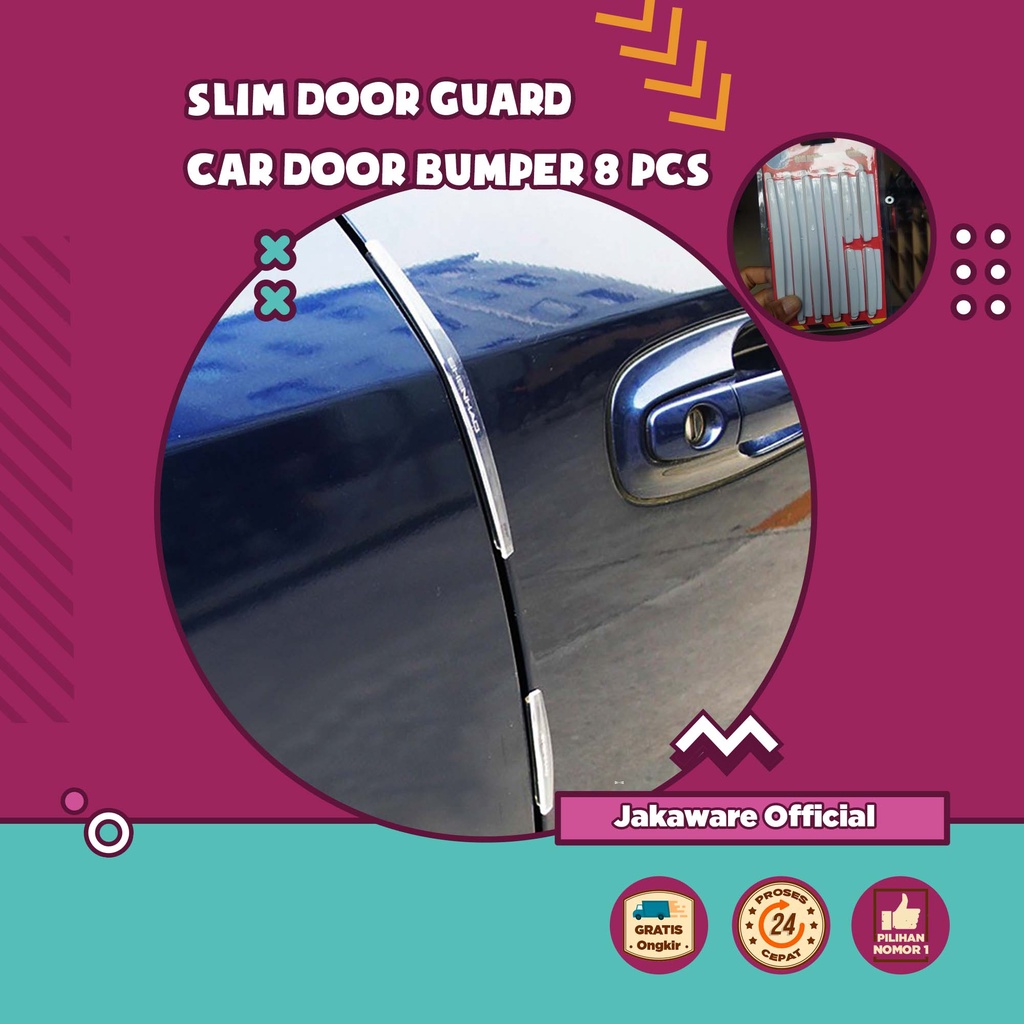 SLIM DOOR GUARD CAR BUMPER 8 PCS BEMPER PELINDUNG PINTU MOBIL AUTO SISI PENGAMAN BENTURAN LECET BARE