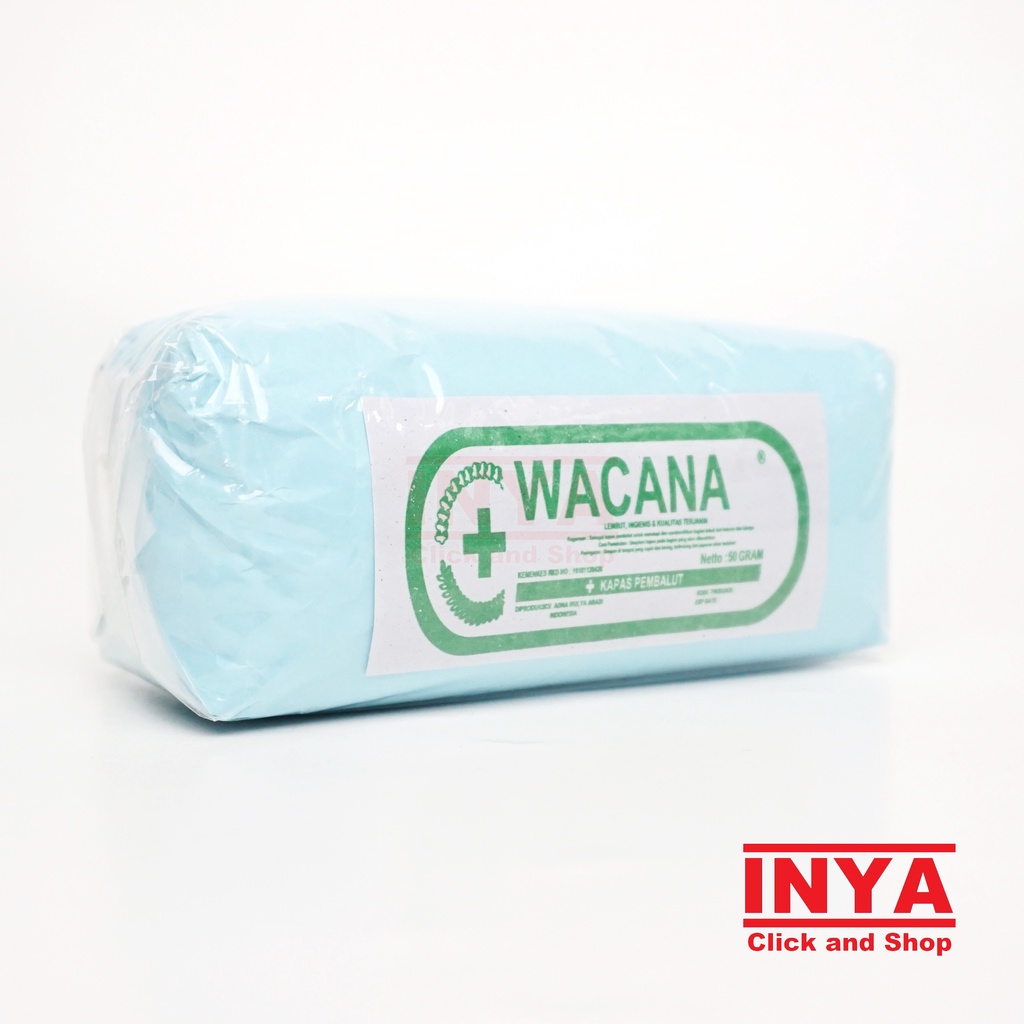 WACANA KAPAS PEMBALUT STERIL 50gr - Pembersih Luka P3K Medical Cotton