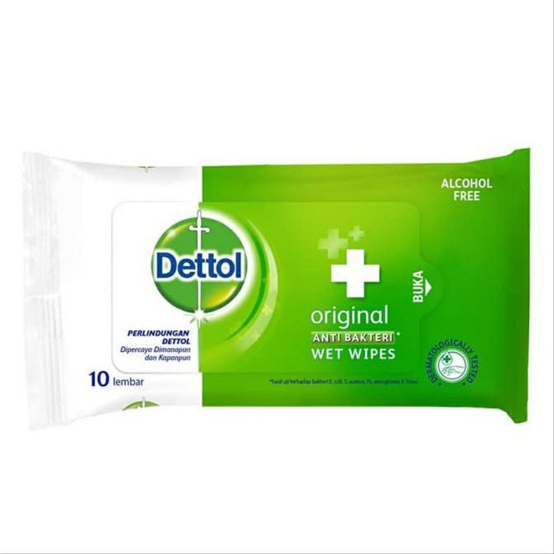 Dettol Tisue Basah Original Isi 10Lembar