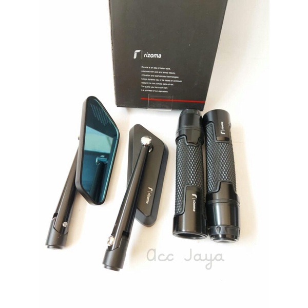 Paket Handgrip Jalu CNC RIZOMA + Spion Circuit RIZOMA ORIGINAL For Universal