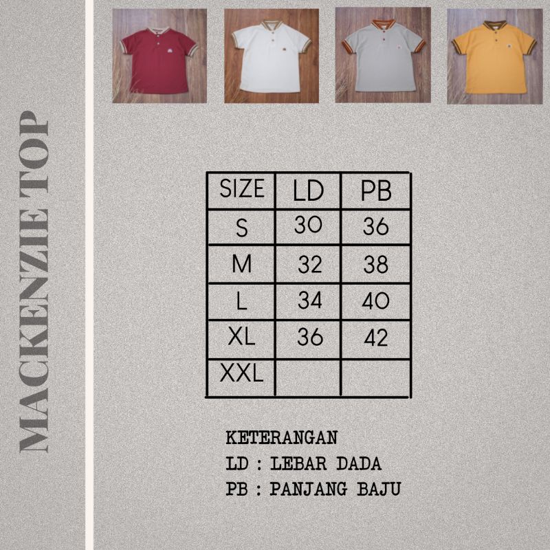 MACKENZIE TOP - Promo 10.10 Kaos Polo Anak Kemeja Kerah Kids Wangki Cewek Cowo Perempuan Laki Katun Lucu Murah 1-6 Th