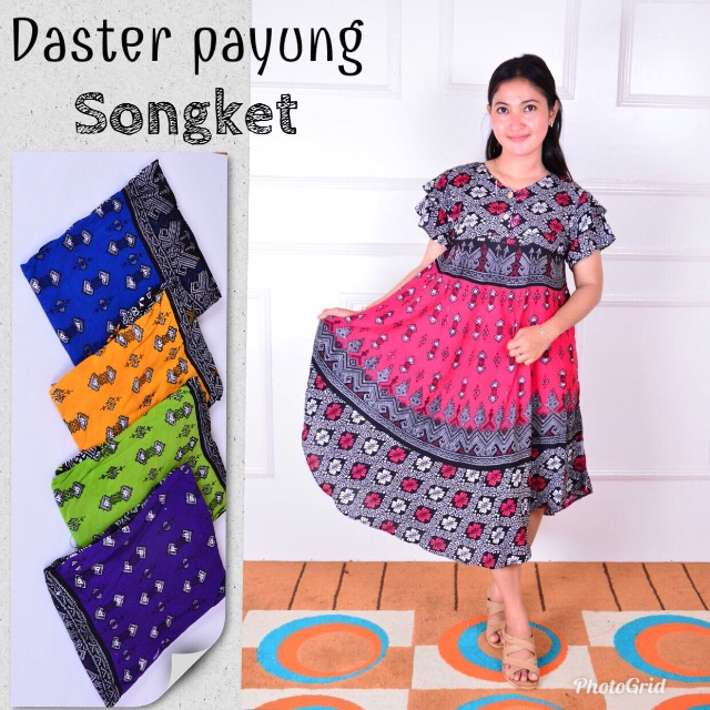  Daster  payung songket grosir  baju  murah  wanita fashion 