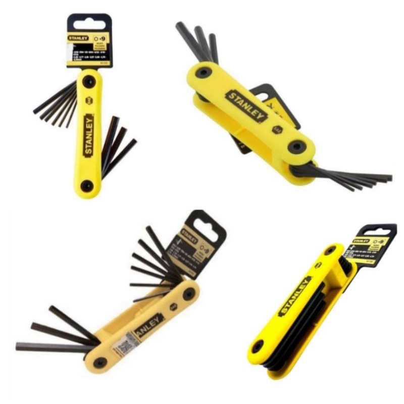 Kunci L set Stanley 69-259 Folding Imperial Hex Key Set 9pc Stanley