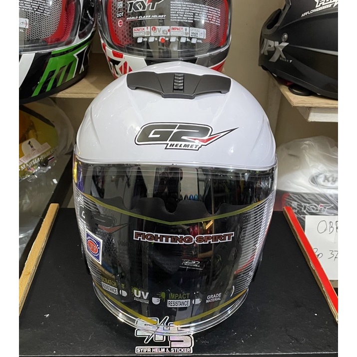 HELM G2 OPTIMAX SOLID DOUBLE VISOR PUTIH