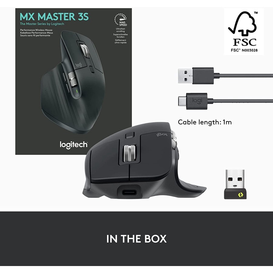 Logitech MX Master 3S Wireless Bluetooth Mouse MX Master 3S