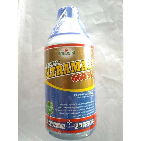 Herbisida PAMUNGKAS ULTRAMAX 660SL 1 liter, racun pembasmi rumput,gulma, alang-alang tuntas hingga a