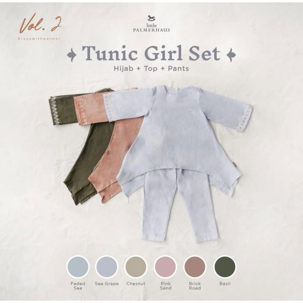 Little Palmerhaus Classic Tunic Set Setelan Tunik Anak Perempuan