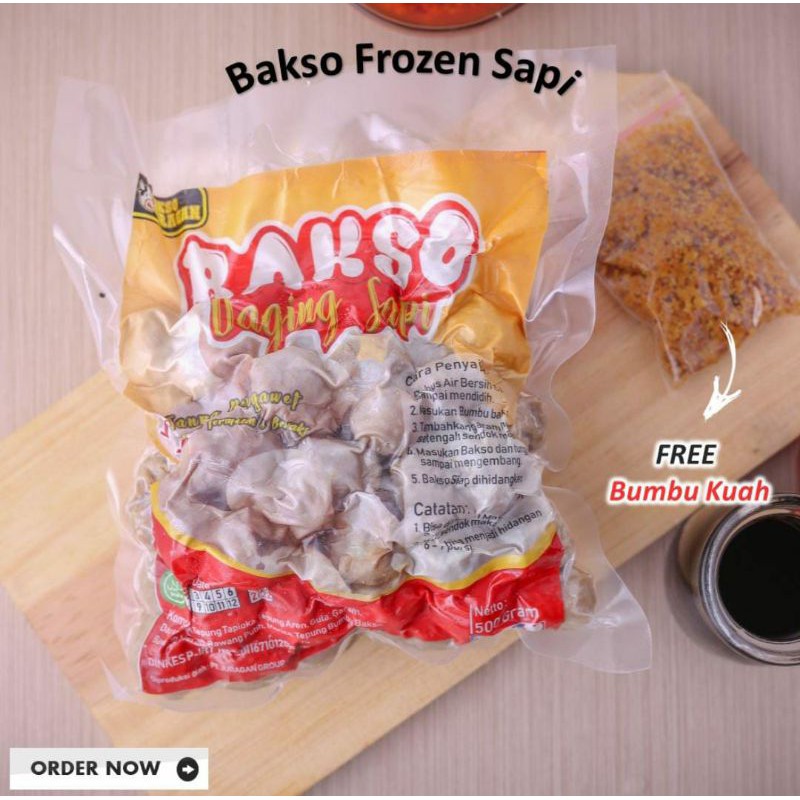 

Bakso Sapi frozen Juragan Palembang kemasan 1kg (khusus Palembang)