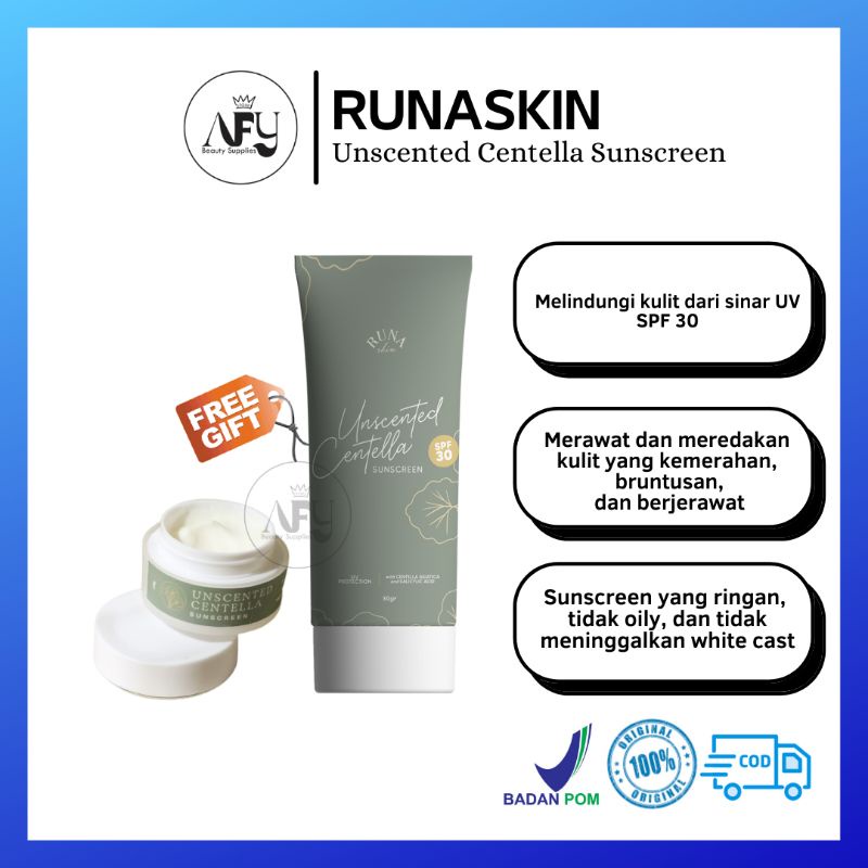 Runaskin Unscented Centella Sunscreen | Sunscreen BPOM