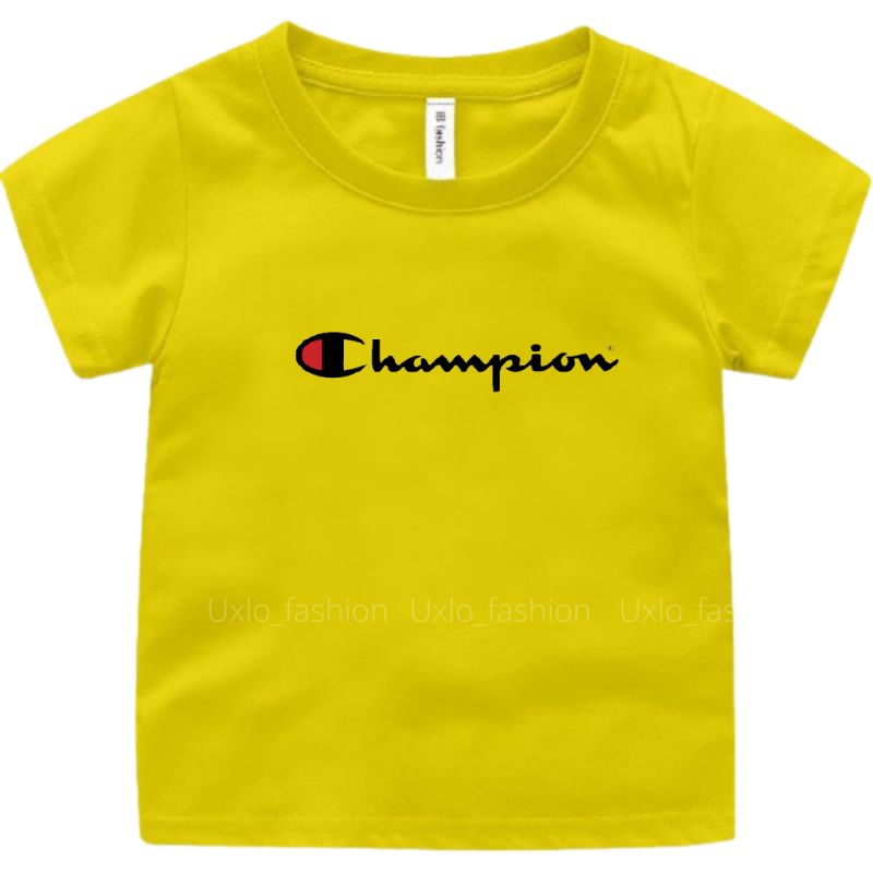 KAOS ANAK LAKI LAKI DAN PEREMPUAN UMUR 2 SAMPAI 9 TAHUN KAOS ANAK CHAMPPION MURAH SABLON DIGITAL UXLO FASHION