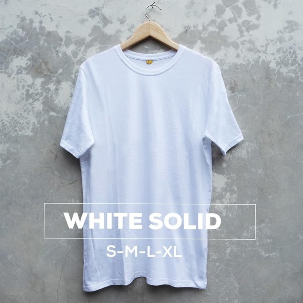  KAOS  POLOS  COTTON COMBED  30s  WARNA PUTIH Shopee Indonesia