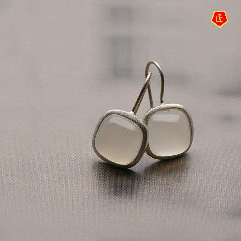 [Ready Stock]High-Grade Earrings Female Silver Elegant French Retro