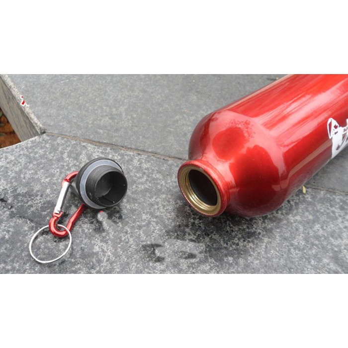 TaffSport Botol Minum Olahraga Aluminium 750ml + Karabiner - Red