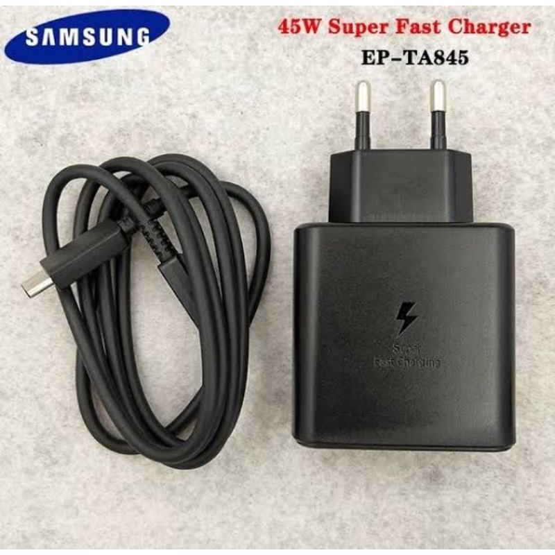 CHARGER SAMSUNG ORI 45W USB C TO C SUPER FAST CHARGE A71/A72/A73/A51/ Note 10/ S10/S10+/S20/S20+/M23/M52/M62/M53/A33/A53 45 WATT