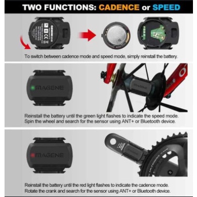 Magene Gemini Speed Cadence Sensor S3 Plus / Magene S3+ Garansi RESMI