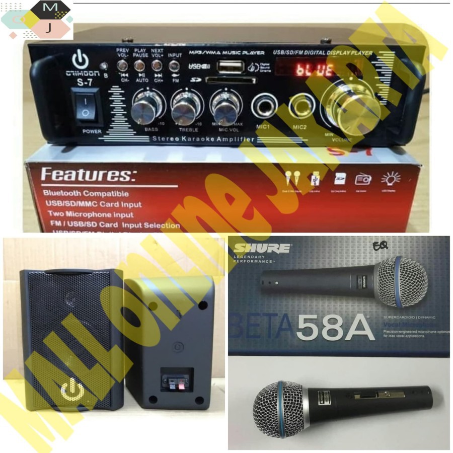 Paket karaoke crimson bluetooth bass mantap