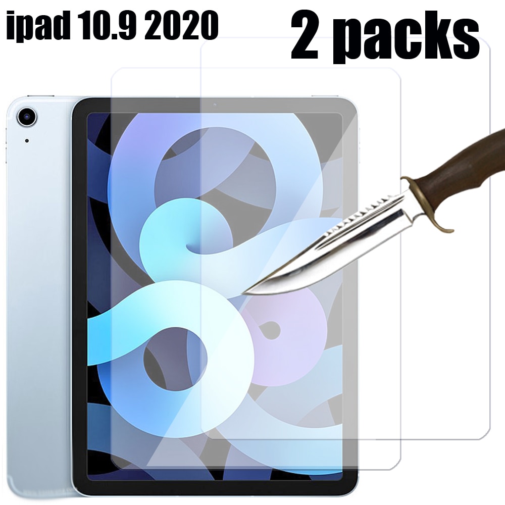 2 Pak Pelindung Layar Tempered Glass 9h 2.5d Untuk Tablet Ipad Air 4 10.9 2020