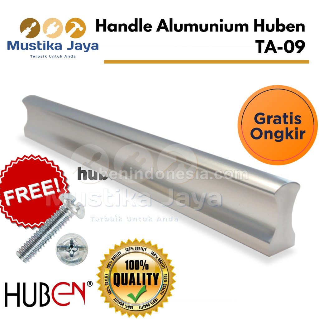 Handle Tarikan Lemari Laci Stainless Alumunium Huben TA 09 Murah