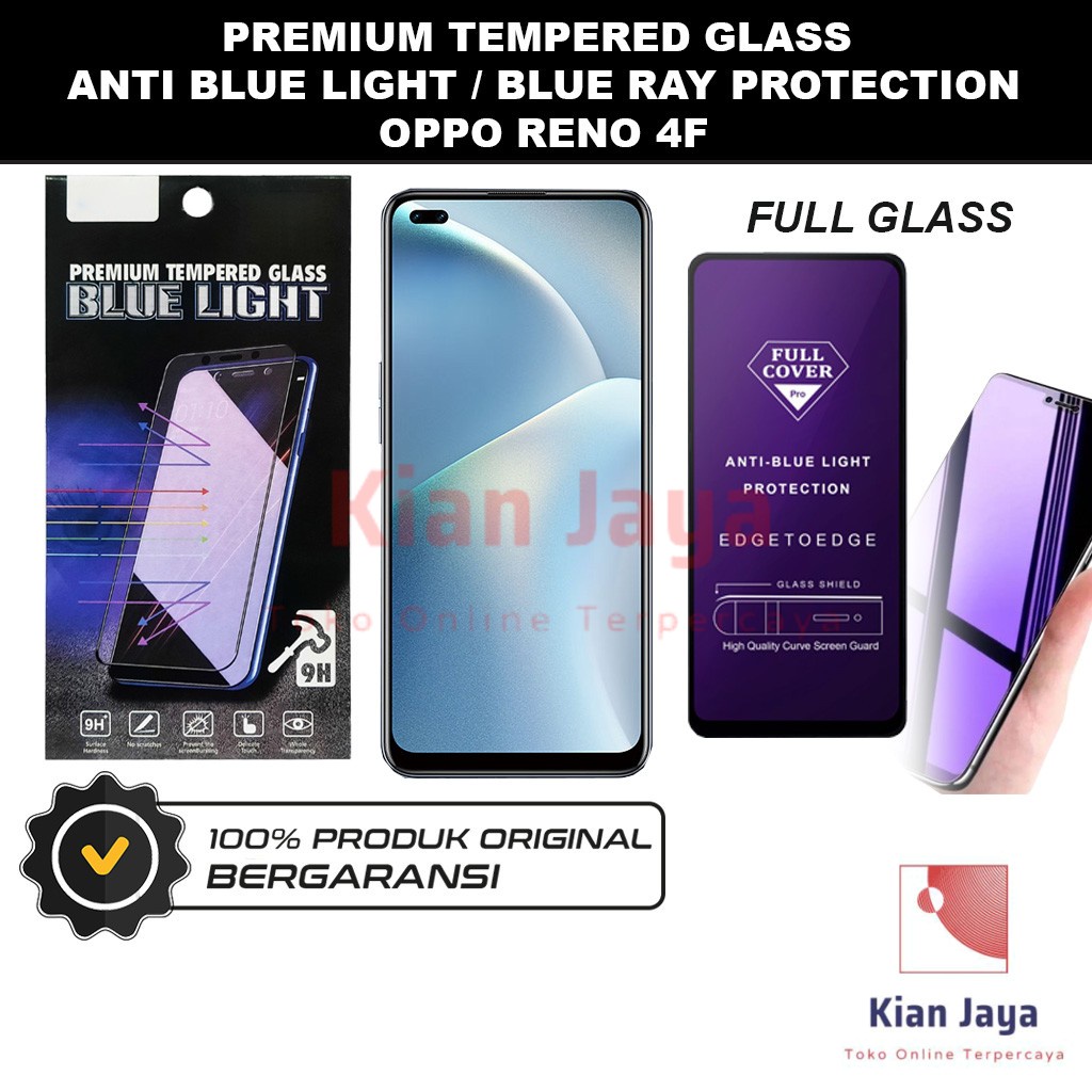 Tempered Glass Oppoo Reno 4F Anti Blue Light Hp Temper Anti Gores