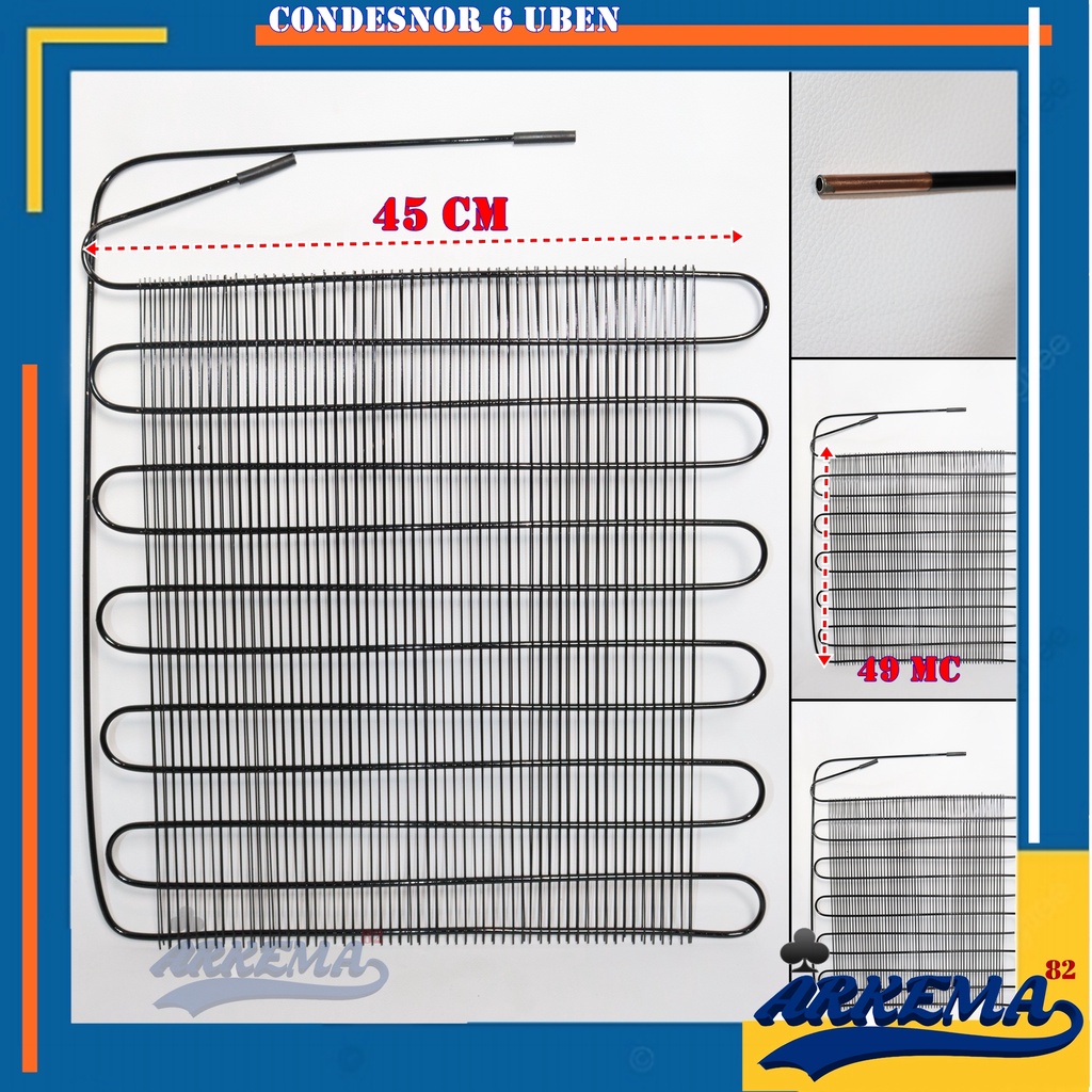 CONDENSOR 6 U | KONDENSOR ULIR 6UBEN UNIVERSAL | PEMANAS FREZEER , KULKAS , SHOW CASE UMUM MULTI / UNIVERSAL