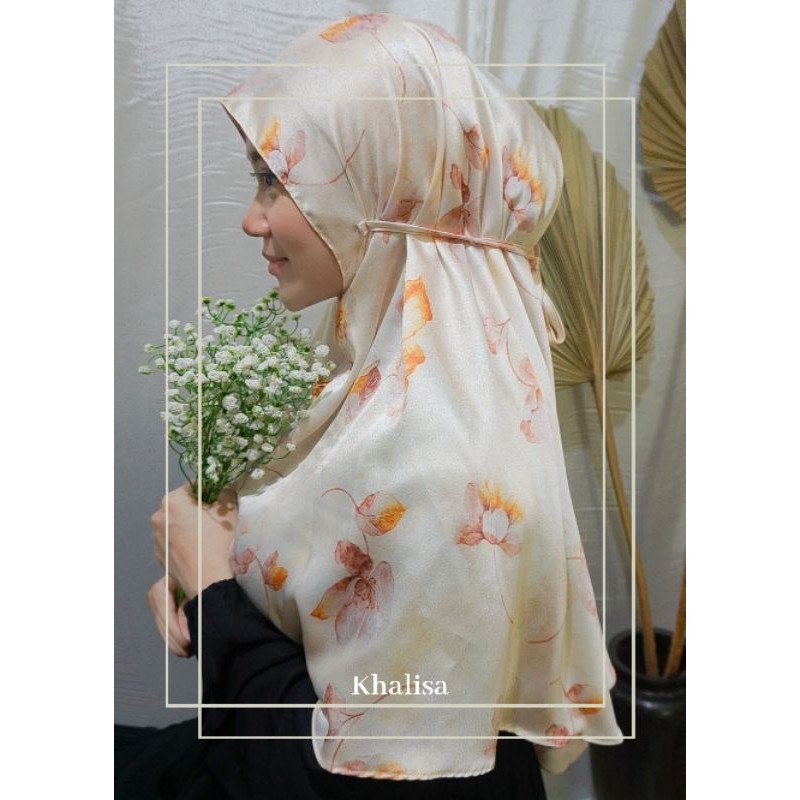 khalisa bergo motif ( bergo silk )