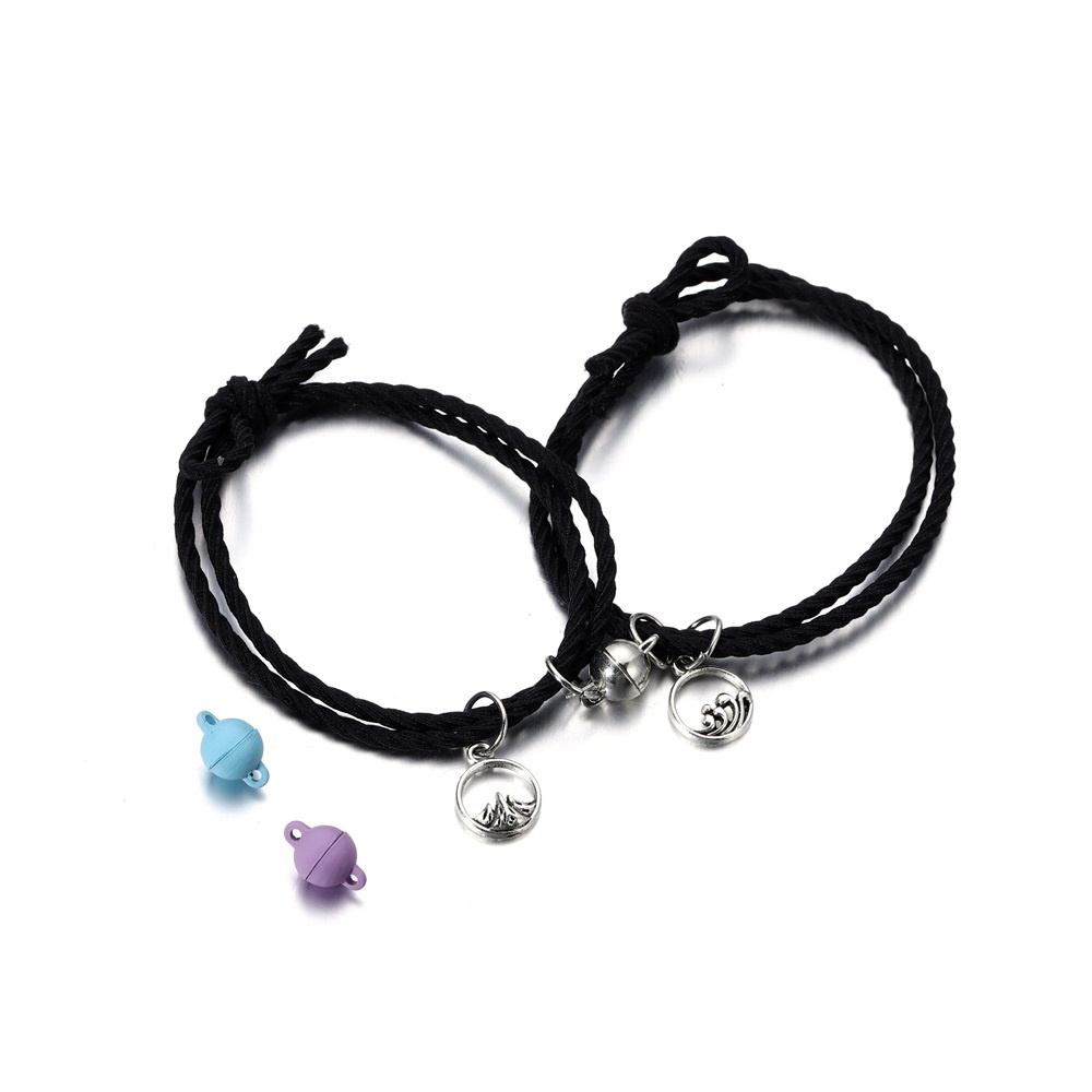 5set/pack Gesper magnetik warna bulat cocok untuk gelang dan kalung