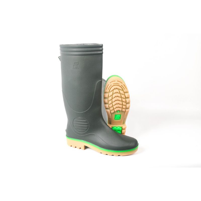 Sepatu Boots Karet  BOOTS AP 2003 Hijau Tua Triwarna Sepatu Safety Konstruksi Kebun Proyek Perikanan