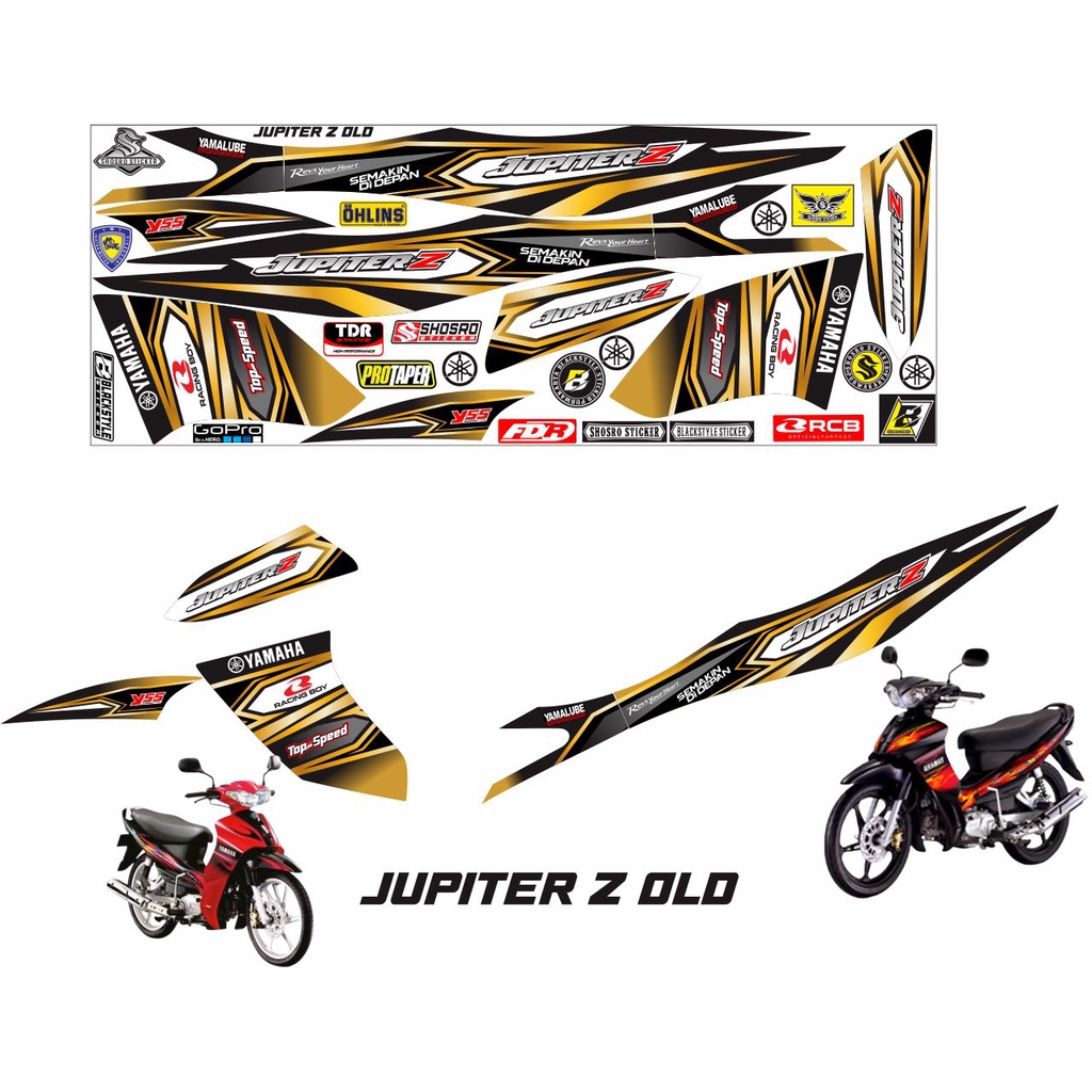 MOTIF VARIASI CUSTOM STRIPING YAMAHA MOTOR JUPITER Z OLD VARIASI MOTIF STIKER BUAT JUPITER LAMA / PO