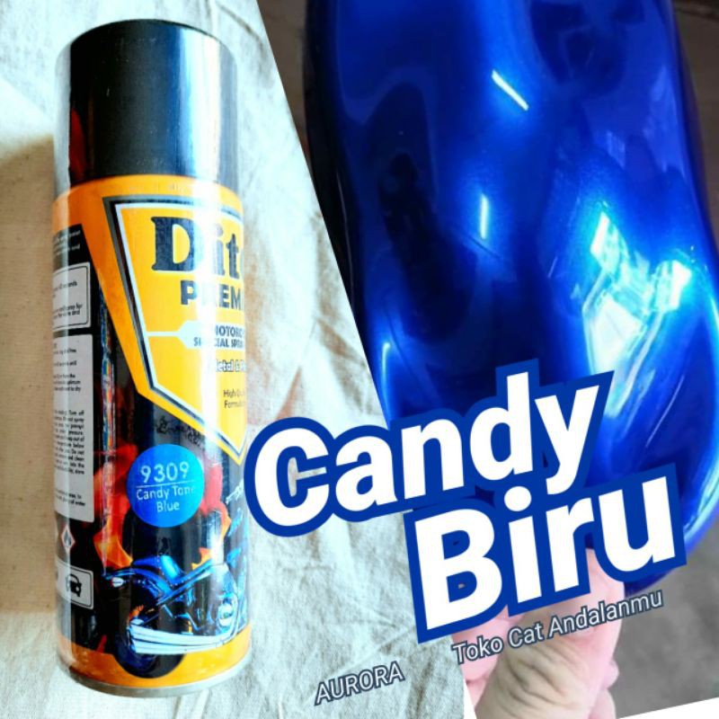 Cat Pilok 9309 Diton Premium Candy Tone Blue 400ml Biru Transparan Cat Pilox Otomotif Mobil Sepeda M