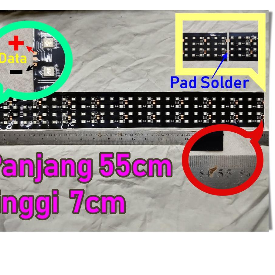ZZJ Panel LED strobo RGB bus 24v 4 baris .