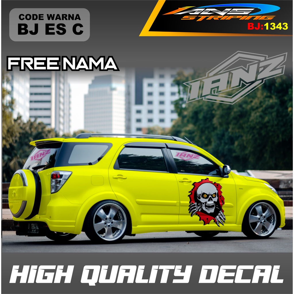 COD STIKER DECAL MOBIL NEW DESAIN TERIOS AVANZA INNOVA XENIA DLL / STIKER DECAL MOBIL UNIVERSAL