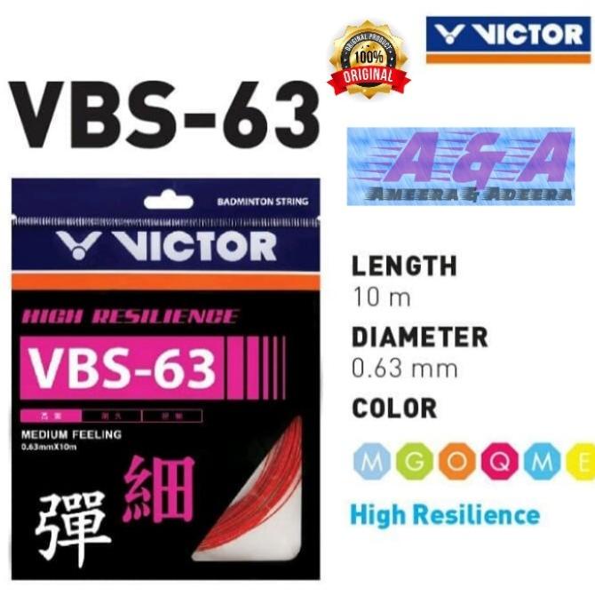 Senar Raket Victor Vbs-63 / Senar Vbs63 / Victor Vbs 63 Original|Asli|Premium|Diskon|Ori