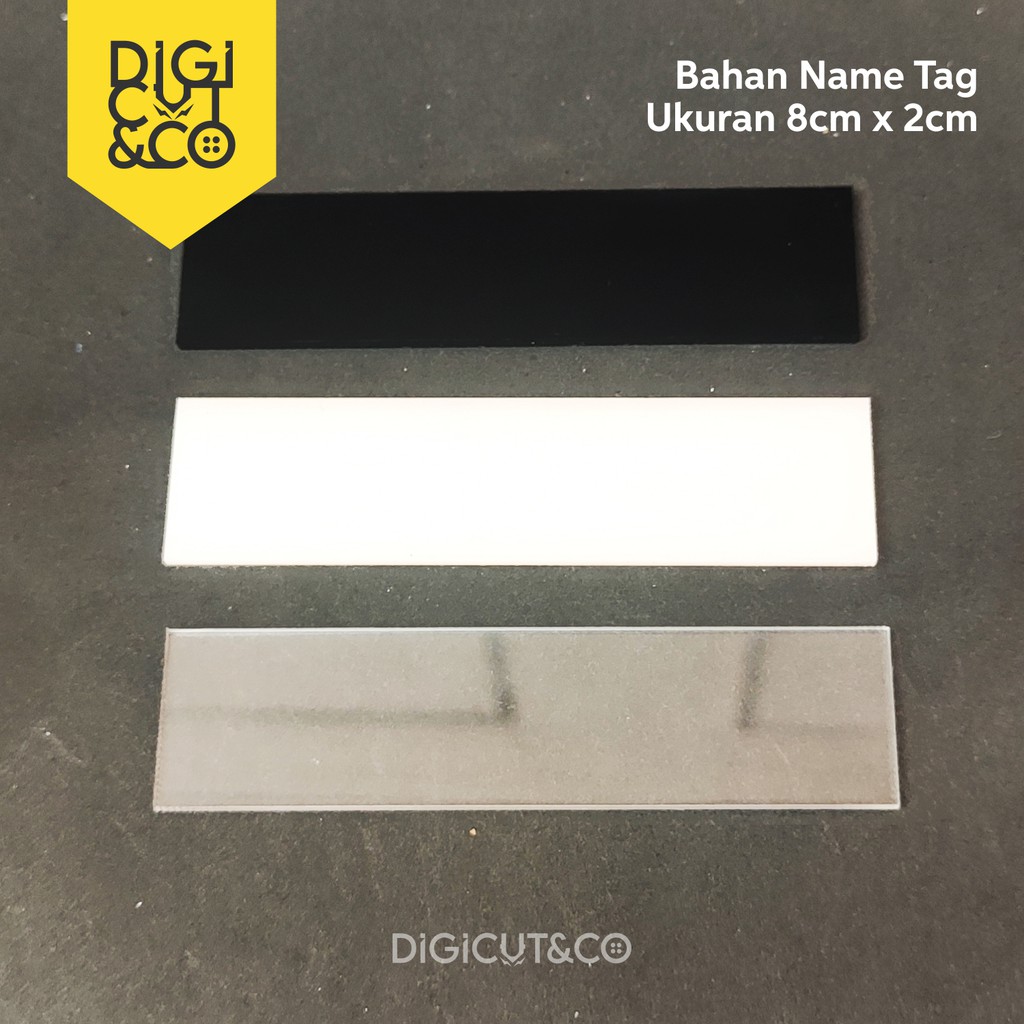 

Name Tag Papan Nama Polos Bahan Akrilik Warna Neutral - Digicut&Co