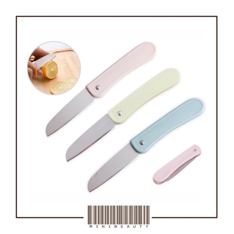 pisau lipat dapur pemotong buah sayur gagang lipat alat pengupas stainless serbaguna kitchen knife portable