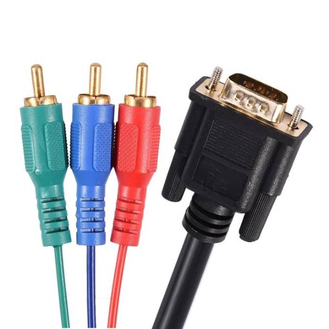Kabel VGA To RCA 1.5M Cable VGA to AV Audio Video Jack Male 1.5M