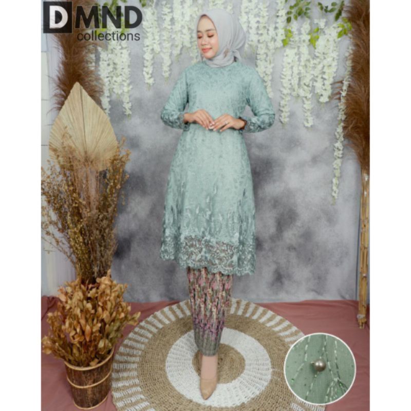 STELAN KEBAYA TUNIK BORDIR / TUNIK KEBAYA TULLE - KEBAYA MODERN - KEBAYA PESTA CANTIK KEKINIAN