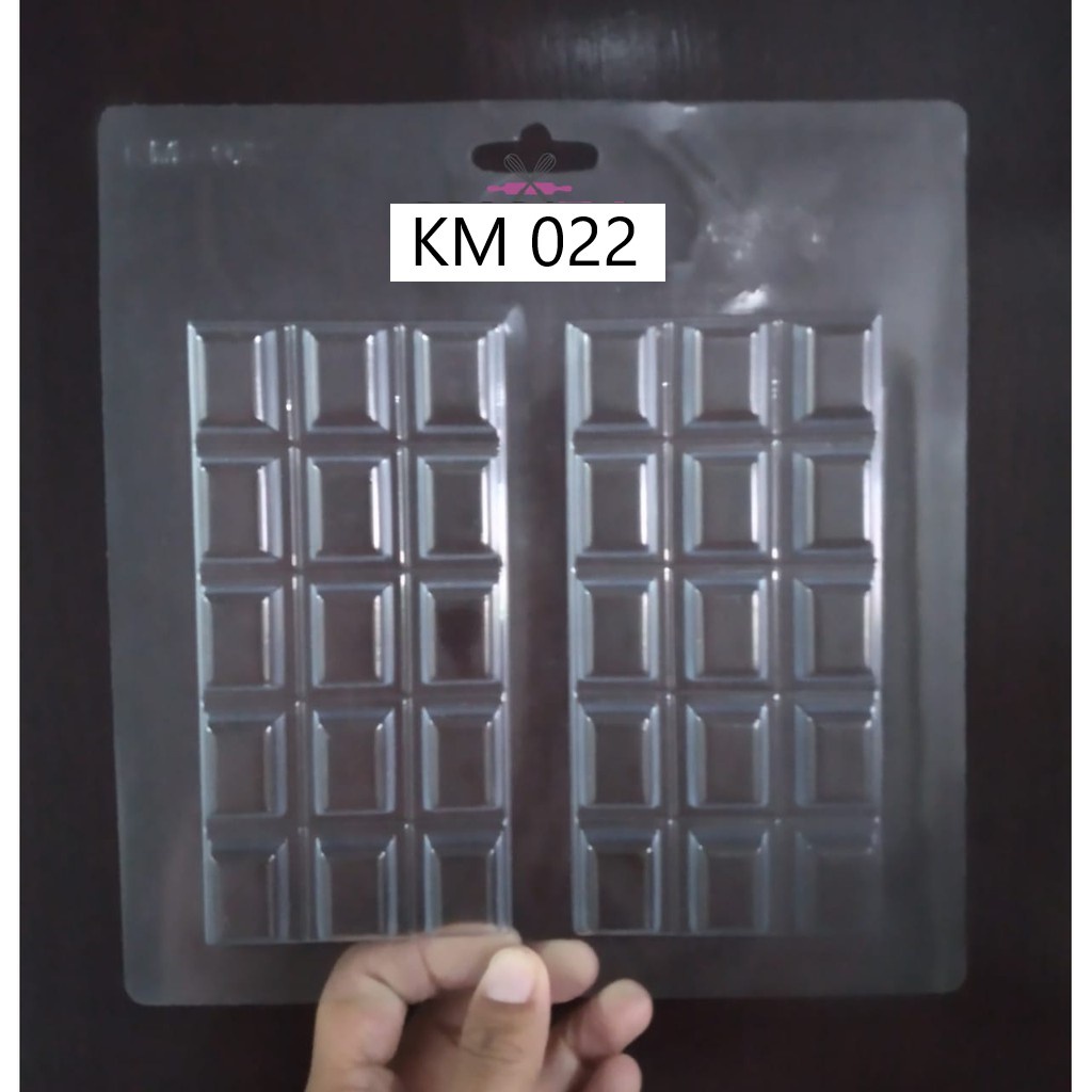 Mika cetakan coklat KM 022 motif choco bar kotak